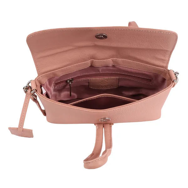Nude_Pink_Detachable_Strap_&_Zip_Closure_Shoulder_Bag_For_Women