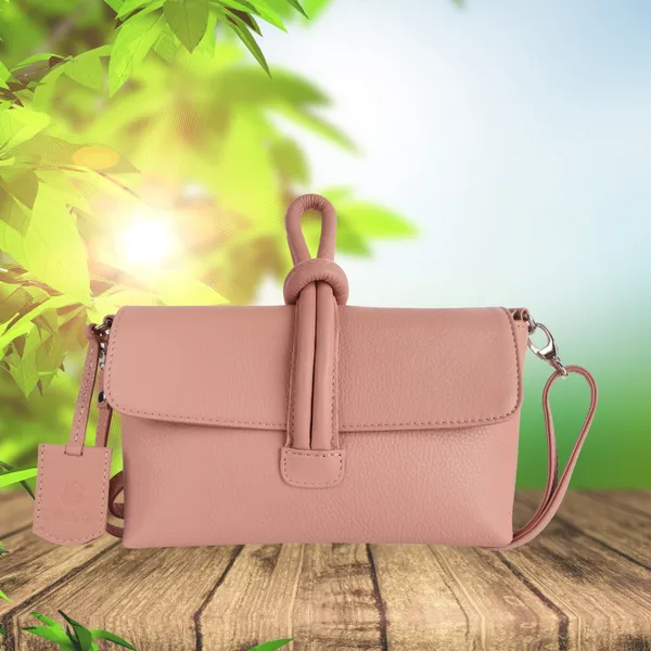 Nude_Pink_Detachable_Strap_&_Zip_Closure_Shoulder_Bag_For_Women