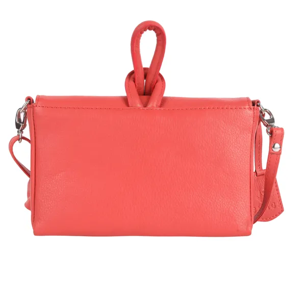 Coral_Red_Detachable_Strap_&_Zip_Closure_Shoulder_Bag_For_Women
