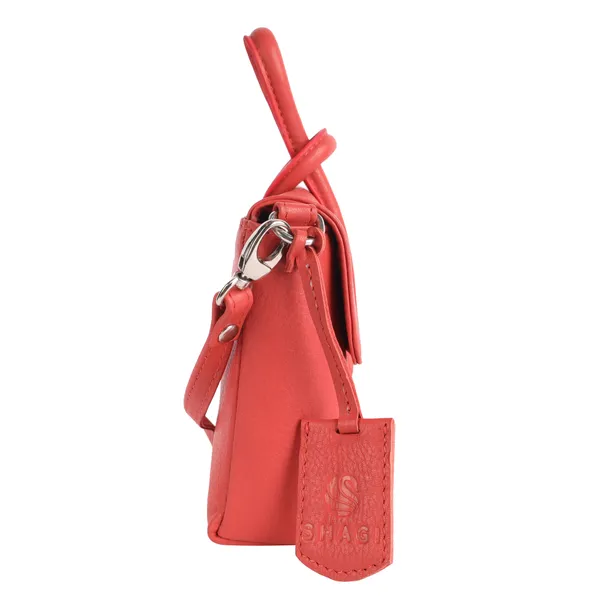 Coral_Red_Detachable_Strap_&_Zip_Closure_Shoulder_Bag_For_Women