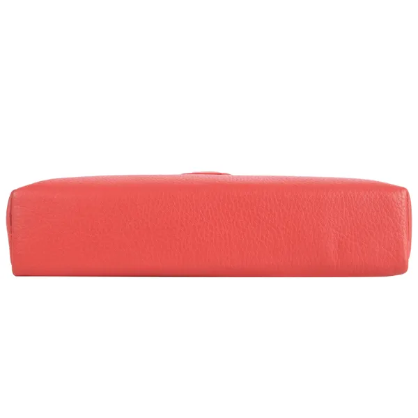 Coral_Red_Detachable_Strap_&_Zip_Closure_Shoulder_Bag_For_Women