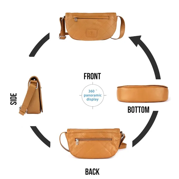 Tan_Genuine_Leather_Handcrafted_Shoulder_Bag_For_Women