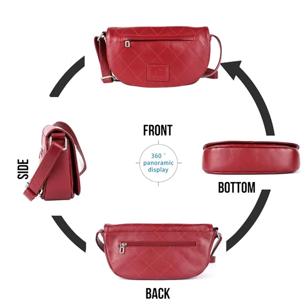Maroon_Genuine_Leather_Handcrafted_Shoulder_Bag_For_Women