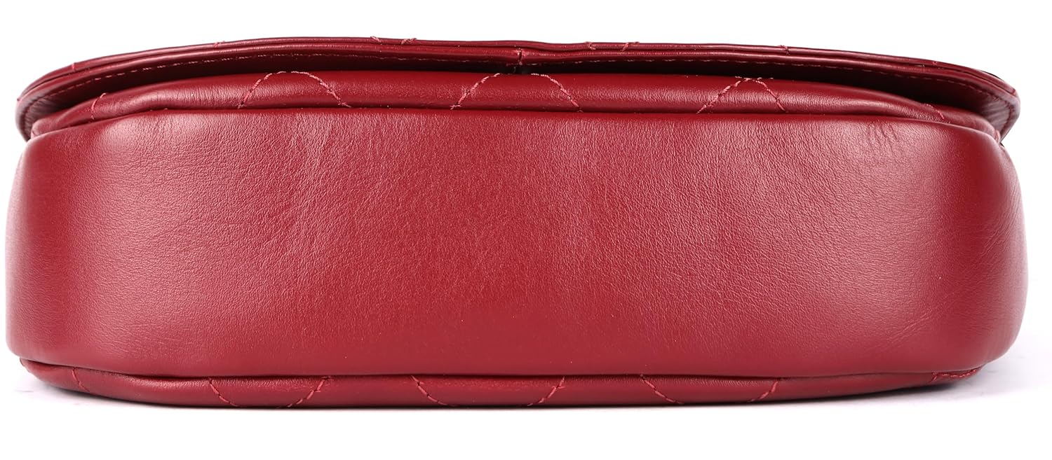 Maroon_Genuine_Leather_Handcrafted_Shoulder_Bag_For_Women