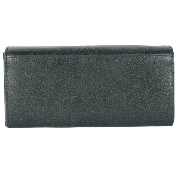 Green_Genuine_Leather_Hand_Crafted_With_Snap_Closure_Clutch_For_Women