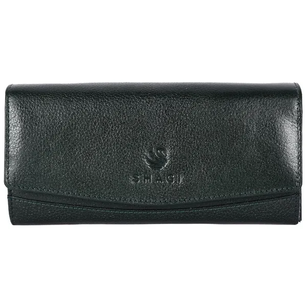 Green_Genuine_Leather_Hand_Crafted_With_Snap_Closure_Clutch_For_Women