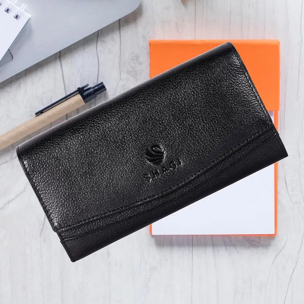 Black_Genuine_Leather_Hand_Crafted_With_Snap_Closure_Clutch_For_Women