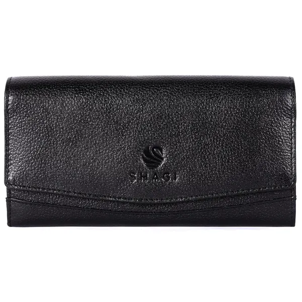 Black_Genuine_Leather_Hand_Crafted_With_Snap_Closure_Clutch_For_Women