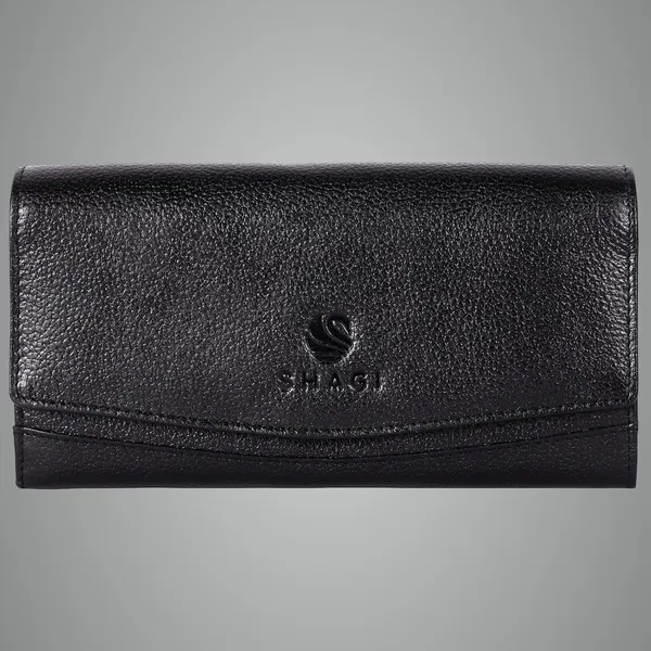 Black_Genuine_Leather_Hand_Crafted_With_Snap_Closure_Clutch_For_Women