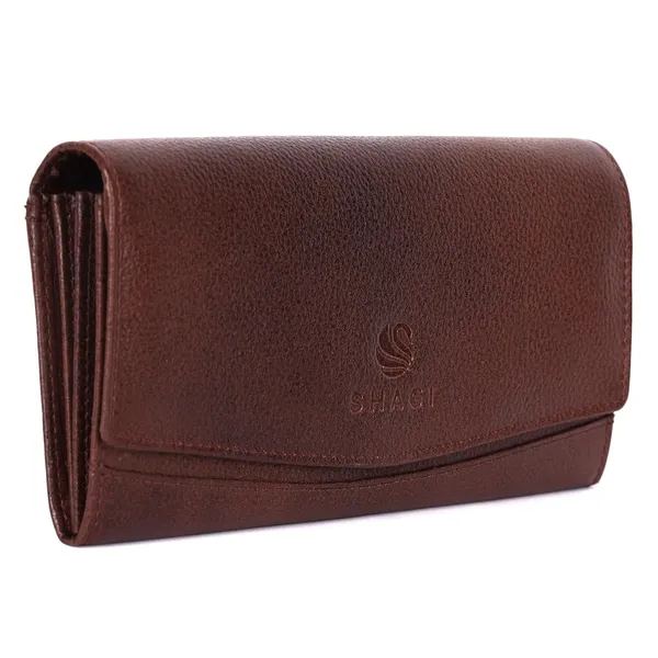Dark_Brown_Genuine_Leather_Hand_Crafted_With_Snap_Closure_Clutch_For_Women