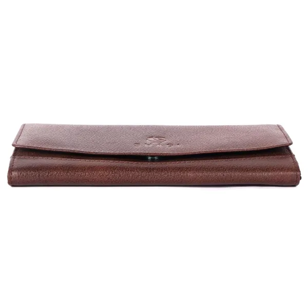 Dark_Brown_Genuine_Leather_Hand_Crafted_With_Snap_Closure_Clutch_For_Women
