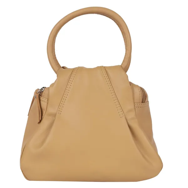 Light_Brown_Genuine_Leather_Handcrafted_Mini_Handheld_Bag_For_Women
