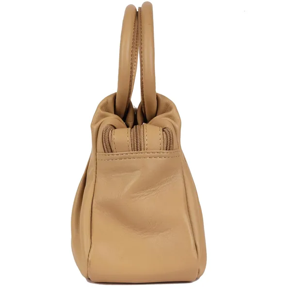 Light_Brown_Genuine_Leather_Handcrafted_Mini_Handheld_Bag_For_Women