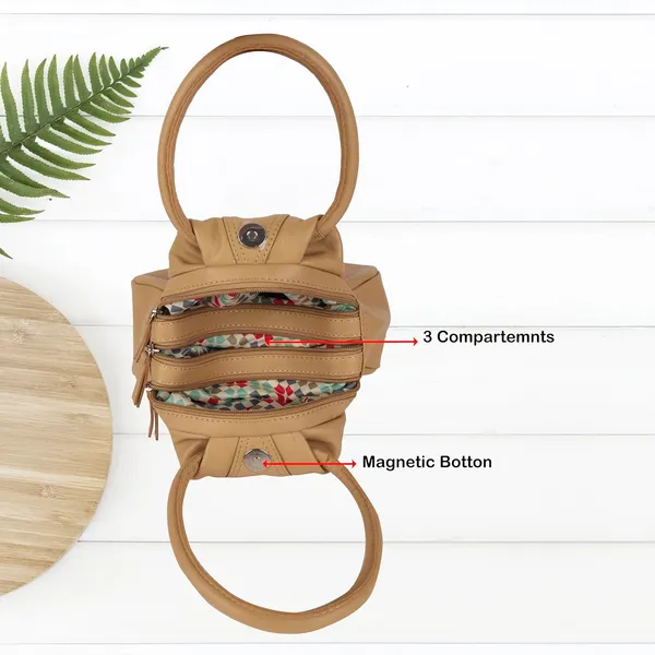 Light_Brown_Genuine_Leather_Handcrafted_Mini_Handheld_Bag_For_Women