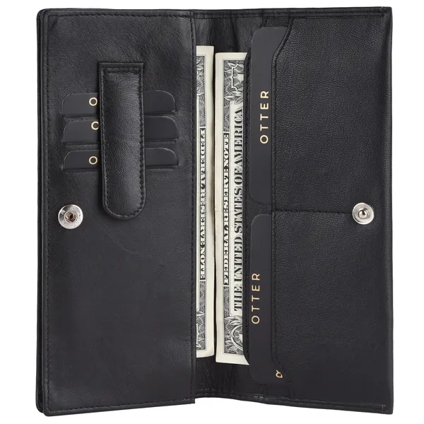 Black_Genuine_Leather_Hand_Crafted_Slim_Clutch_For_Women