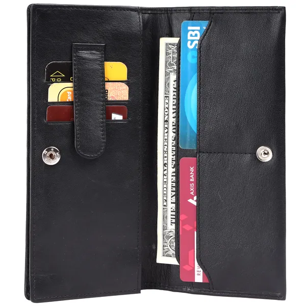 Black_Genuine_Leather_Hand_Crafted_Slim_Clutch_For_Women