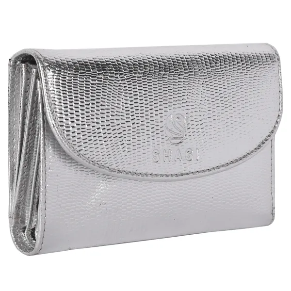 Silver_Genuine_Leather_Handcrafted_Clutch_For_Women