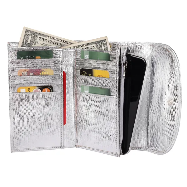 Silver_Genuine_Leather_Handcrafted_Clutch_For_Women