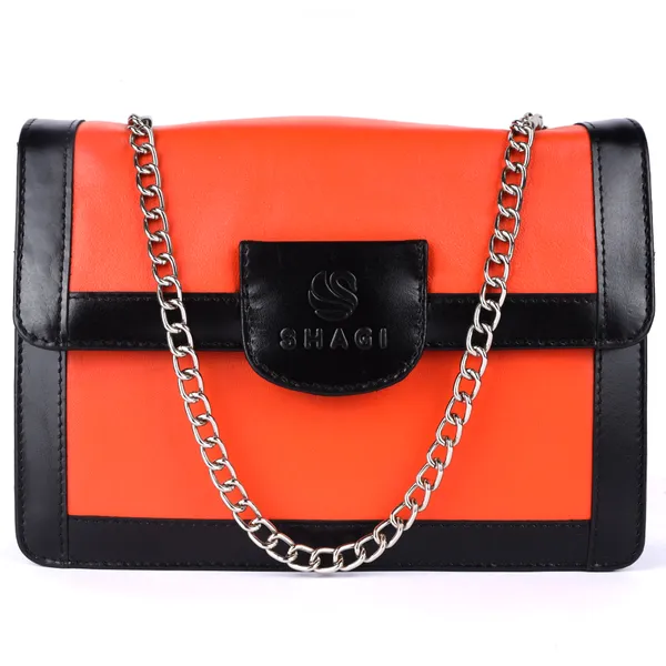 Orange_&_Black_Genuine_Leather_Hand_Crafted_Sling_Bag_For_Women