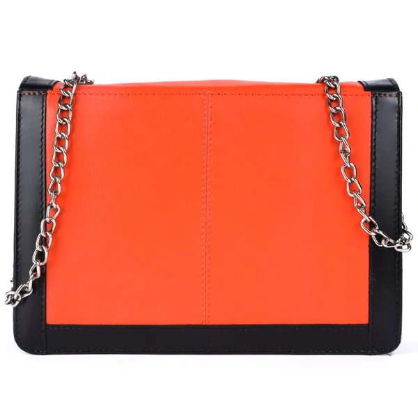 Orange_&_Black_Genuine_Leather_Hand_Crafted_Sling_Bag_For_Women