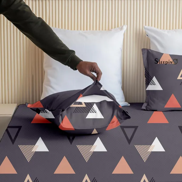 Plum_All_Around_Cotton_Fitted_Elastic_Bedsheet_With_2_Pillow_Covers