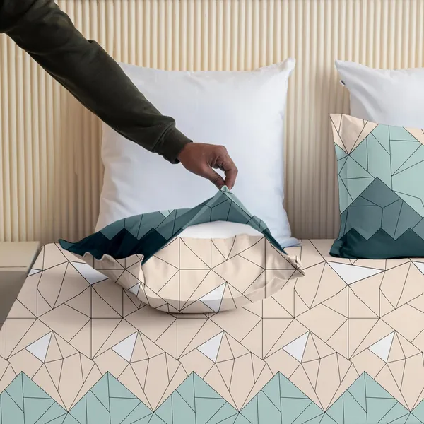 Ivory_Blue_Zic_Zac_Print_Super_Soft_Elegant_Printed_Bedsheet__With_2_Pillow_Covers_92"_x_102"_Inches