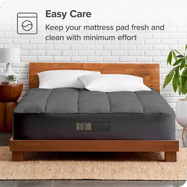 Day_Care_Hotel_Quality_Mattress_Topper_Quilted_Fluffy_Premium_Cotton_Finished_Mattress_Pad_600-GSM_Double_Bed_King_Size_72_x_78_Inch_Quilted_Topper_For_Best_Sleeping_-_(6x6.5_Feet_Dark_Grey)