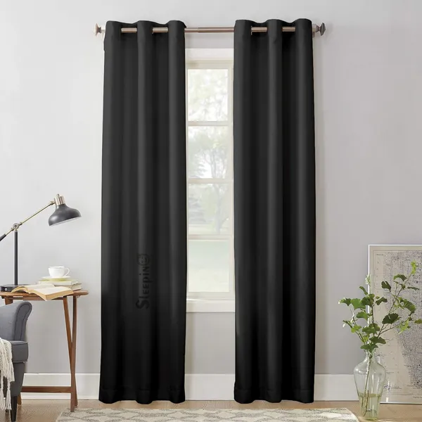 SEEPINO_Blackout_Curtains_-_9_Feet_Long_Door_Blackout_Curtains_Set_of_-_2_|_100%_Room_Darkening_Thermal_Insulated_Curtain_|_Black