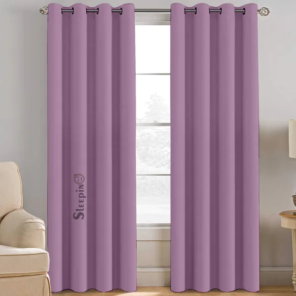 SEEPINO_Blackout_Curtains_-_9_Feet_Long_Door_Blackout_Curtains_Set_of_-_2_|_100%_Room_Darkening_Thermal_Insulated_Curtain_|_Lilec