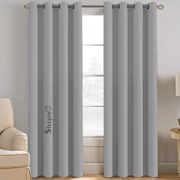 SEEPINO_Blackout_Curtains_-_9_Feet_Long_Door_Blackout_Curtains_Set_of_-_2_|_100%_Room_Darkening_Thermal_Insulated_Curtain_|_Smokey_Grey
