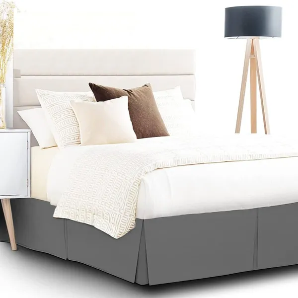 Dark_Grey_Easy_Fit_Box_Pleated_Bed_Skirt