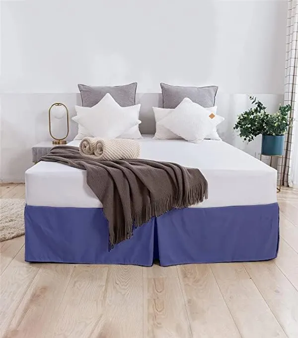 Medium_Blue_Easy_Fit_Box_Pleated_Bed_Skirt