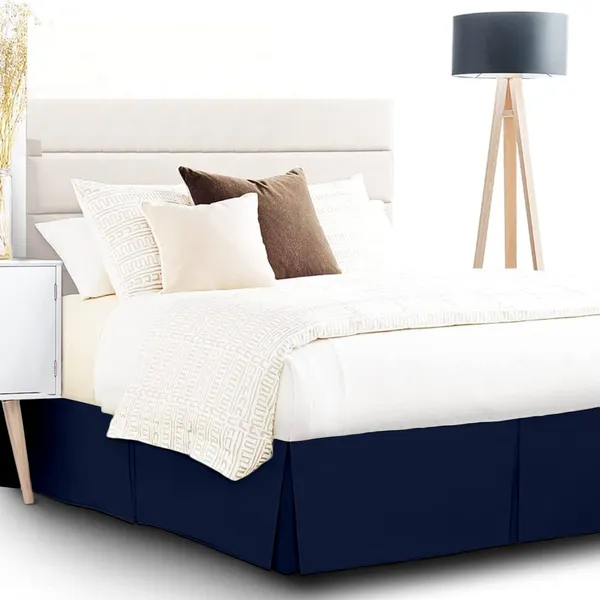 Navy_Blue_Easy_Fit_Box_Pleated_Bed_Skirt