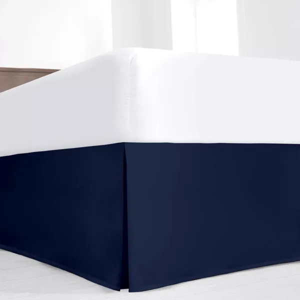 Navy_Blue_Easy_Fit_Box_Pleated_Bed_Skirt