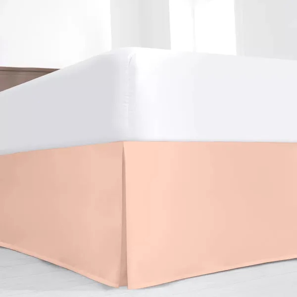 Peach_Easy_Fit_Box_Pleated_Bed_Skirt