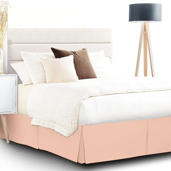 Peach_Easy_Fit_Box_Pleated_Bed_Skirt