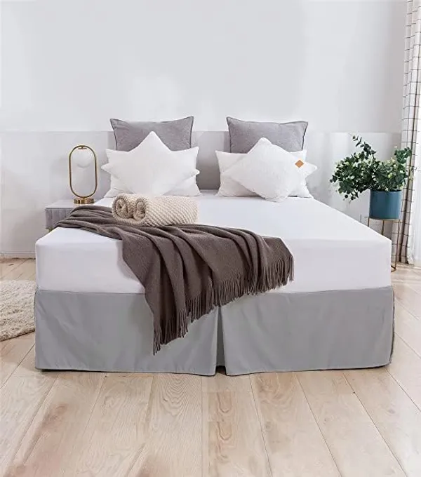Silver_Grey_Easy_Fit_Box_Pleated_Bed_Skirt