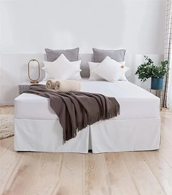 White_Easy_Fit_Box_Pleated_Bed_Skirt