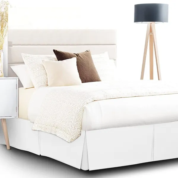 White_Easy_Fit_Box_Pleated_Bed_Skirt
