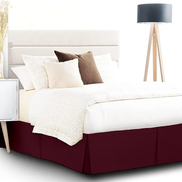 Wine_Easy_Fit_Box_Pleated_Bed_Skirt