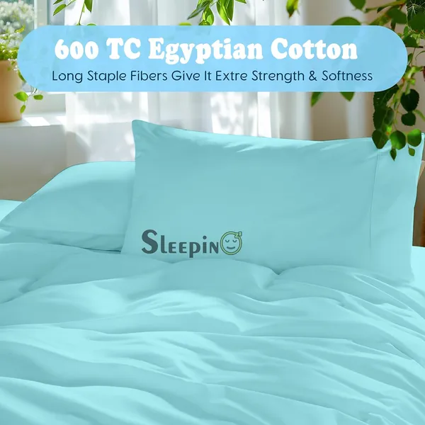 Sky_Blue_Egyptian_Cotton_400TC_Solid_Bedsheet_With_Pillow_Covers