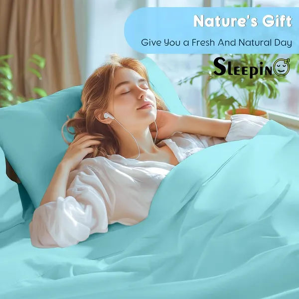 Sky_Blue_Egyptian_Cotton_400TC_Solid_Bedsheet_With_Pillow_Covers