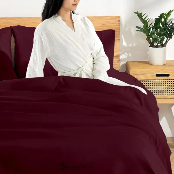 White_Egyptian_Cotton_400TC_Solid_Bedsheet_With_Pillow_Covers