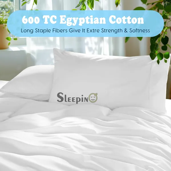 White_Egyptian_Cotton_400TC_Solid_Bedsheet_With_Pillow_Covers