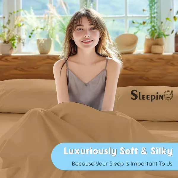 Beige_Egyptian_Cotton_400TC_Solid_Bedsheet_With_Pillow_Covers