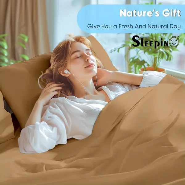 Beige_Egyptian_Cotton_400TC_Solid_Bedsheet_With_Pillow_Covers