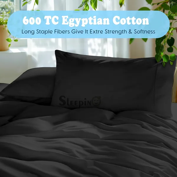 Black_Egyptian_Cotton_400TC_Solid_Bedsheet_With_Pillow_Covers