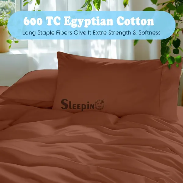 Brown_Egyptian_Cotton_400TC_Solid_Bedsheet_With_Pillow_Covers