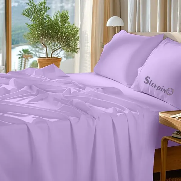 Lavender_Egyptian_Cotton_400TC_Solid_Bedsheet_With_Pillow_Covers
