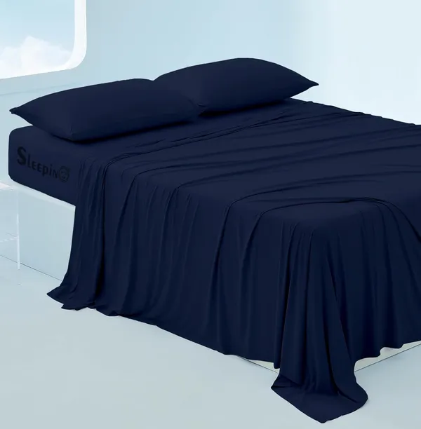 Navy_Blue_Egyptian_Cotton_400TC_All_Around_Elastic_Fitted_Bedsheet_With_Pillow_Cover